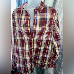 Urban Pipeline Lightweight Long Sleeve Button-Up Plaid Shirt Men’s Size X-Large